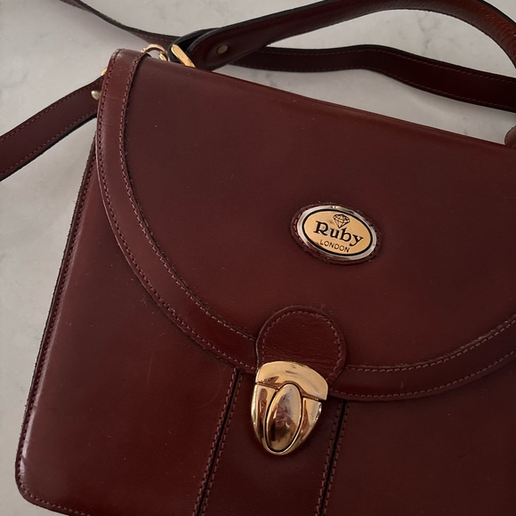 Vintage Ruby London Brown Leather Women's Bag - Picture 12 of 13